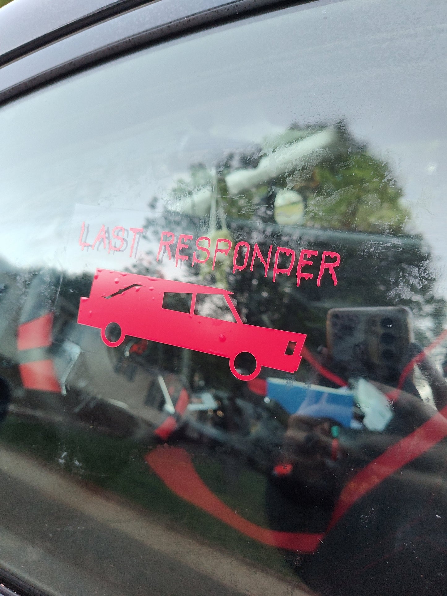 Last Responder Decal - Vinyl Car - Waterproof Sticker for Windows, Bumpers Laptops - Durable Weatherproof Goth Sticker