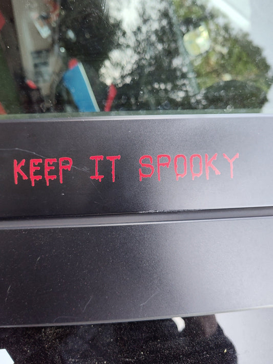 Keep It Spooky Decal - Vinyl Car - Waterproof Sticker for Windows, Bumpers Laptops - Durable Weatherproof Goth Car Accessories