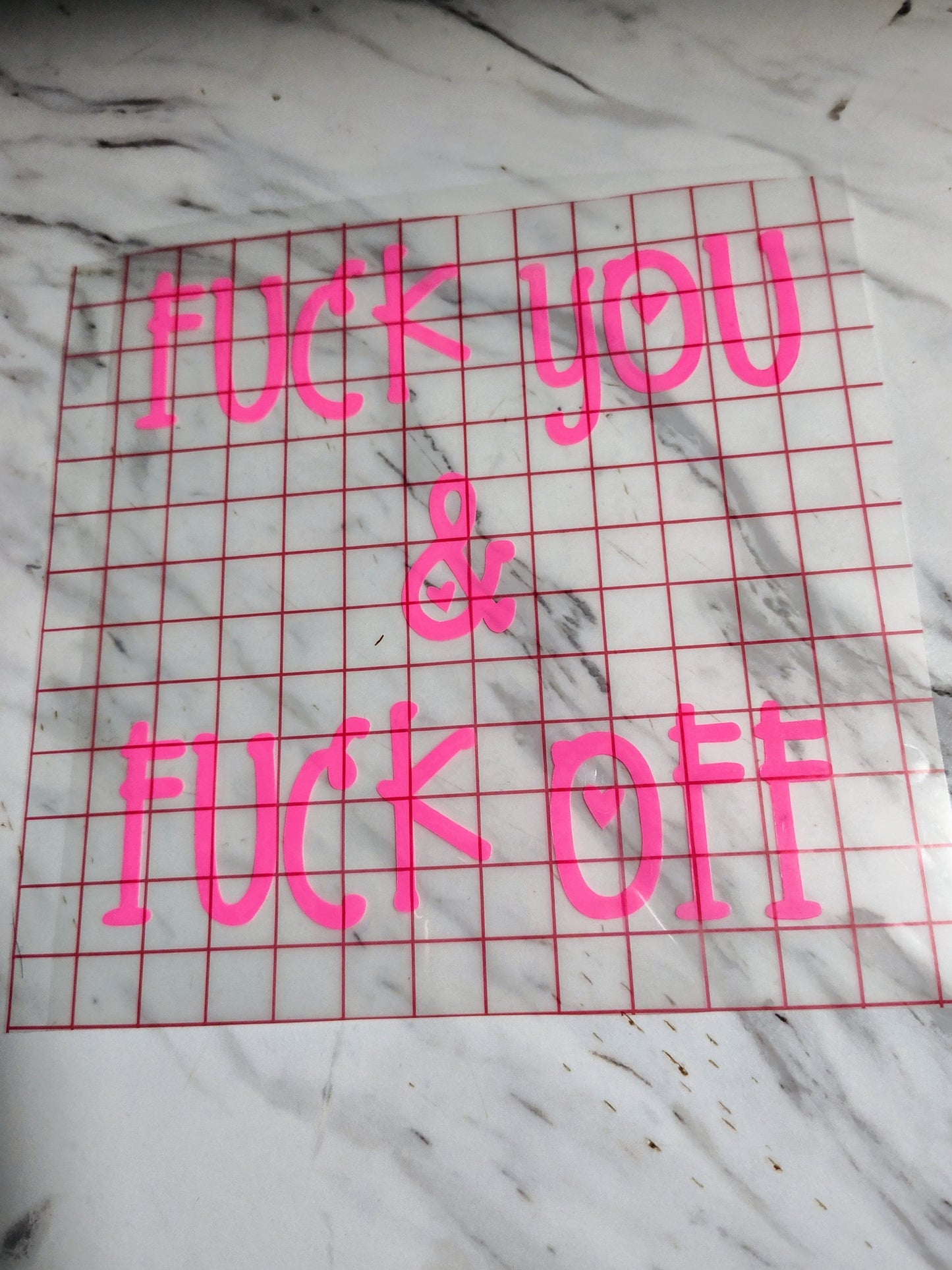 Fuck You & Fuck Off Decal - Vinyl Car - Waterproof Sticker for Windows, Bumpers Laptops - Durable Weatherproof Sticker