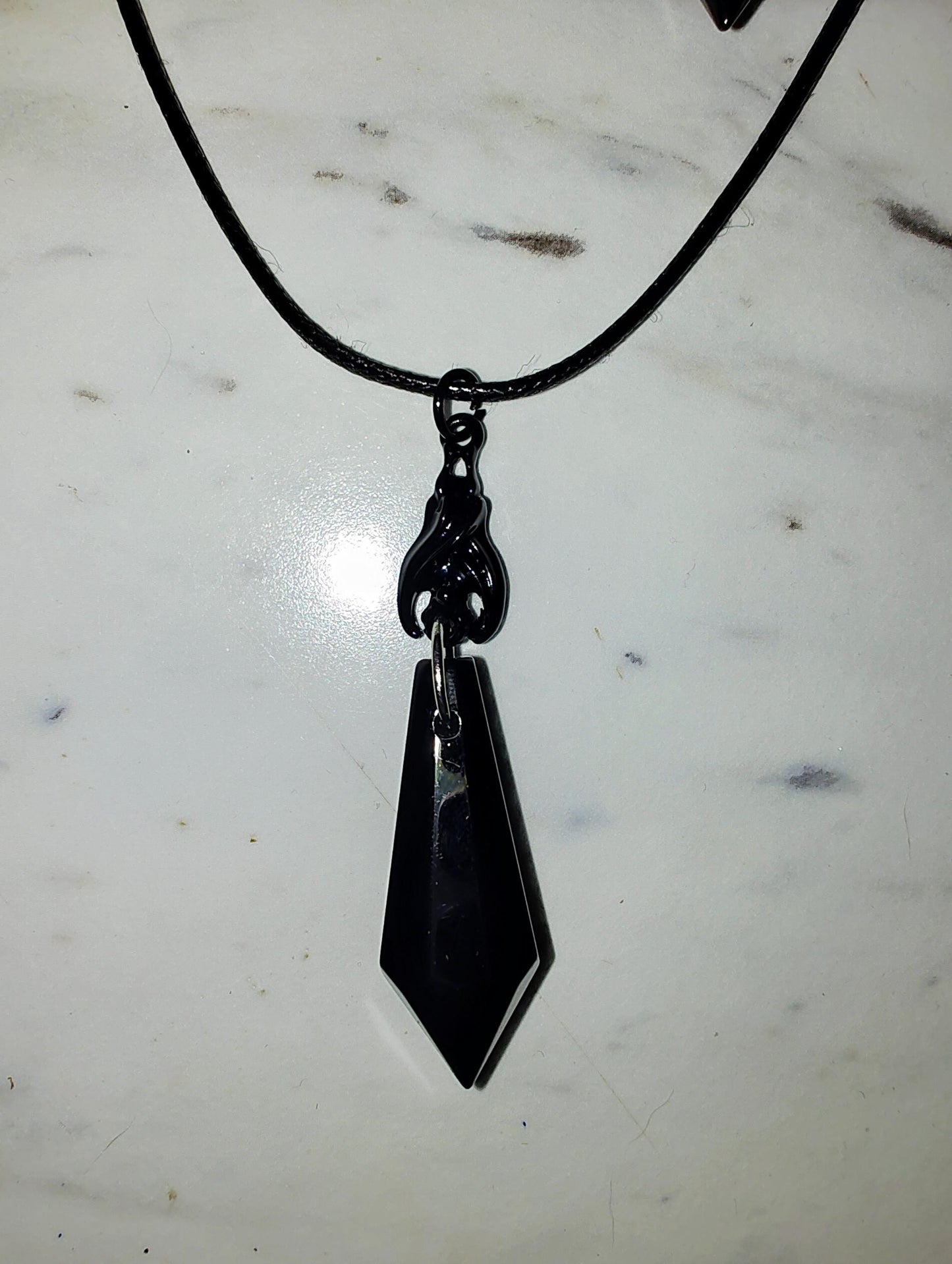 PAIR of Bat Gauges And Necklace Set - Goth Gothic Scary Spooky Halloween Screw Back Tunnel Tunnels Plug Plugs Gauges Alternative