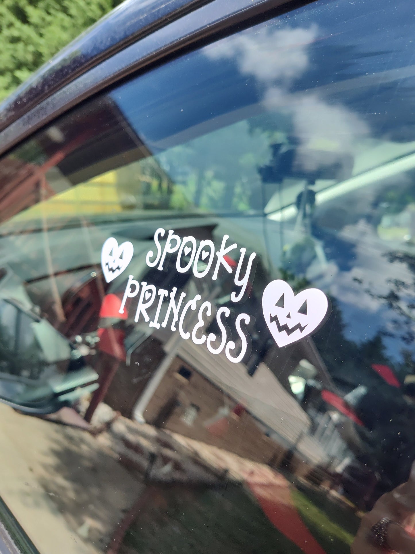 Spooky Princess Decal - Vinyl Car - Waterproof Sticker for Windows, Bumpers Laptops - Durable Weatherproof Goth Car Accessories
