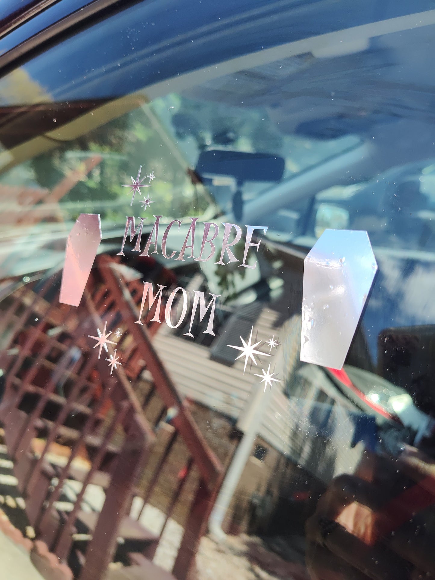 Macabre Mom Decal - Vinyl Car - Waterproof Sticker for Windows, Bumpers Laptops - Durable Weatherproof Goth Sticker