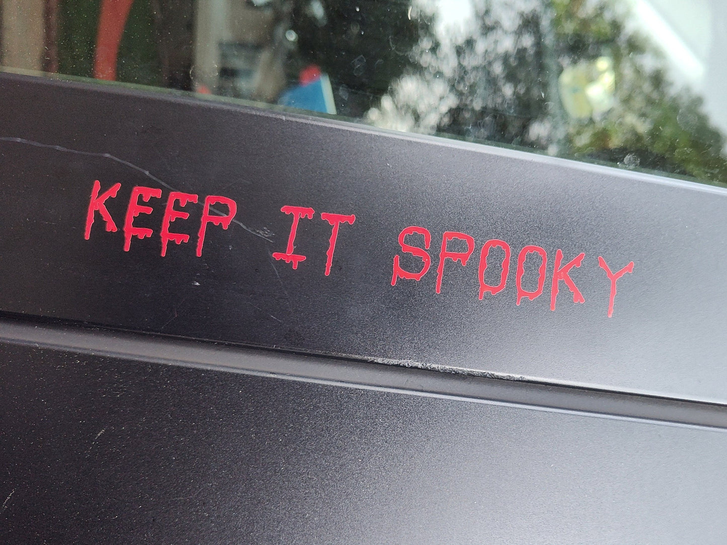 Keep It Spooky Decal - Vinyl Car - Waterproof Sticker for Windows, Bumpers Laptops - Durable Weatherproof Goth Car Accessories