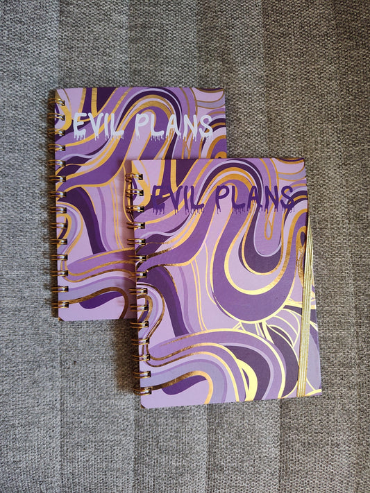 Evil Plans Spiral Bound Notebook - Goth Aesthetic Journal, Dark Humor Writing Pad, Gothic Journal for Notes, Lists & Snarky Ideas, Office