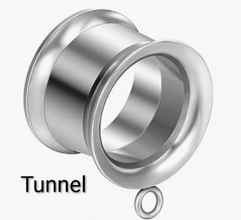 PAIR of Ghost With Christmas Lights Gauge - Screw Back Tunnel Tunnels Ear Plug Plugs Christmas Holiday Spooky Scary Halloween Gauges Alt