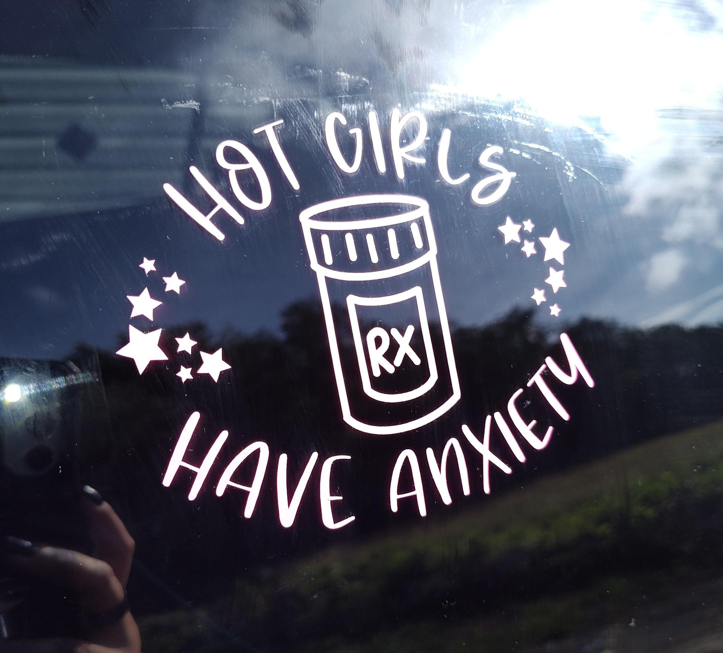 Hot Girls Have Anxiety Decal - Vinyl Car - Waterproof Sticker for Windows, Bumpers Laptops - Durable Weatherproof Car Accessories