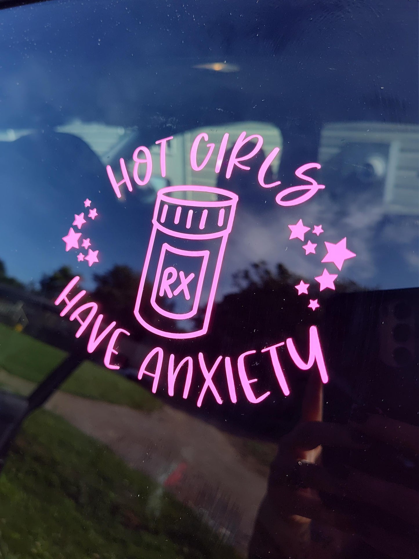 Hot Girls Have Anxiety Decal - Vinyl Car - Waterproof Sticker for Windows, Bumpers Laptops - Durable Weatherproof Car Accessories