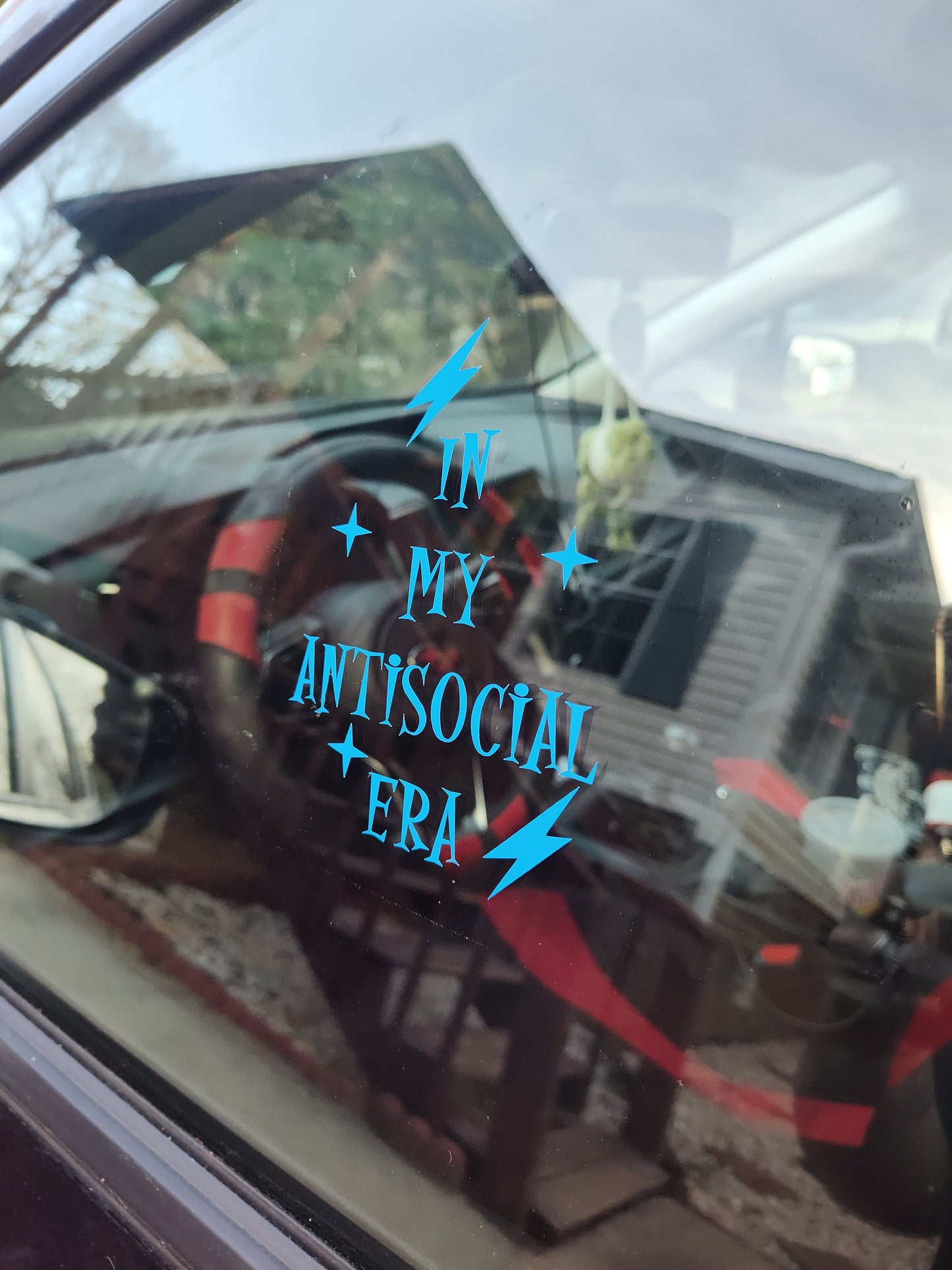 In My Antisocial Era Decal - Vinyl Car - Waterproof Sticker for Windows, Bumpers Laptops - Durable Weatherproof Goth Sticker
