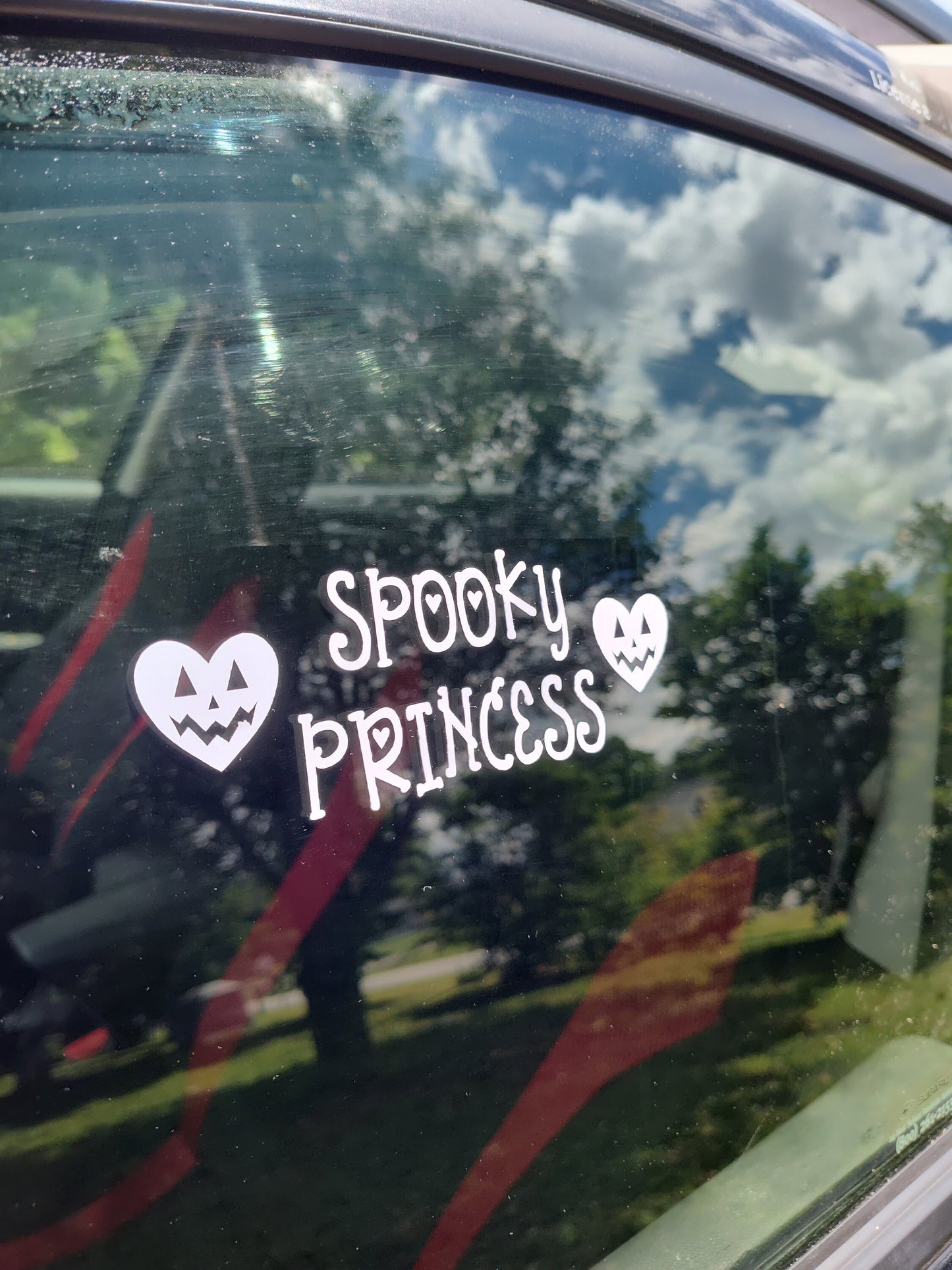 Spooky Princess Decal - Vinyl Car - Waterproof Sticker for Windows, Bumpers Laptops - Durable Weatherproof Goth Car Accessories