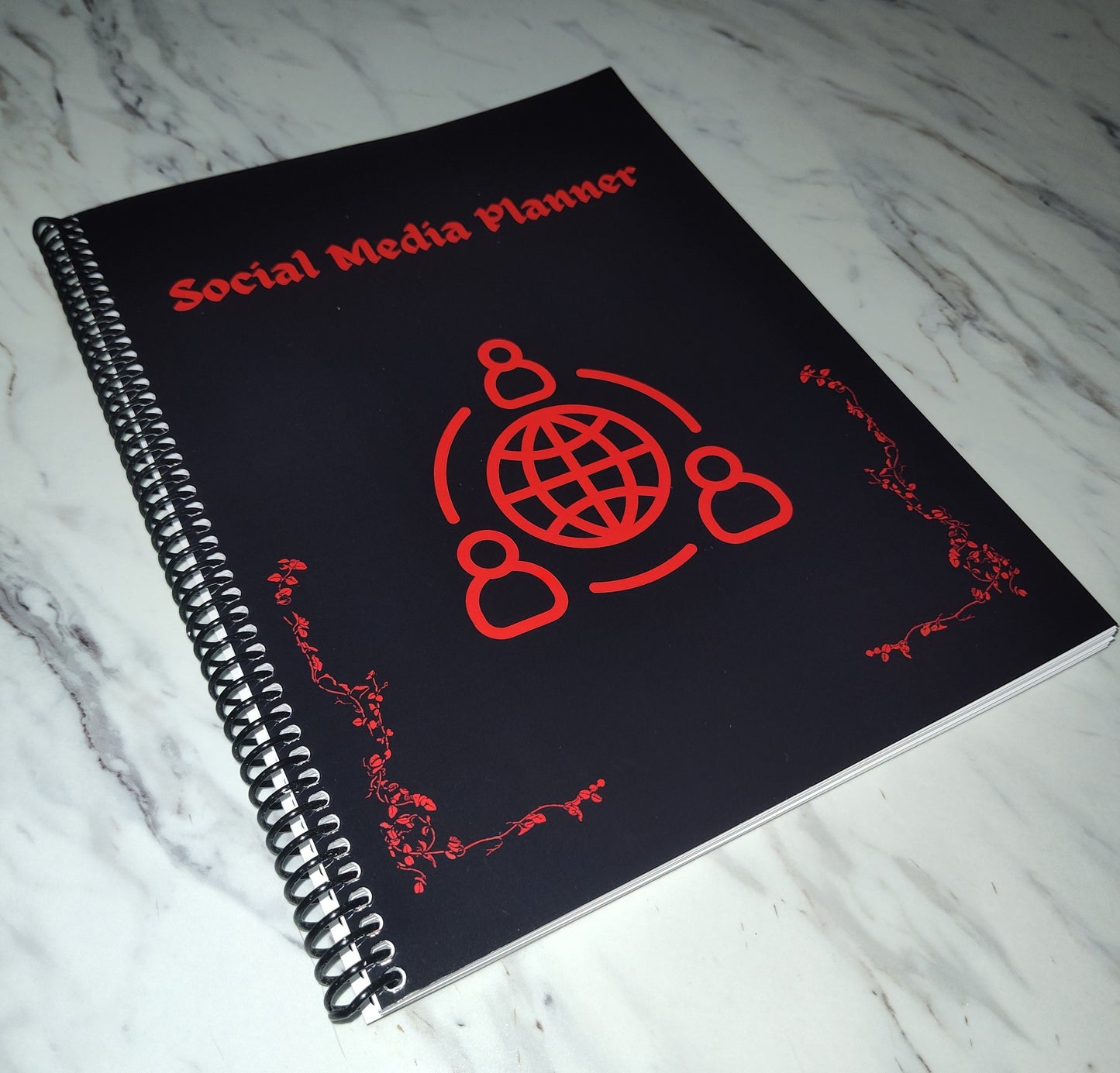 Gothic Social Media Planner - Dark Aesthetic Content Creator Journal & Weekly Posting Guide Posting Organizer,Dark Aesthetic Creator Journal