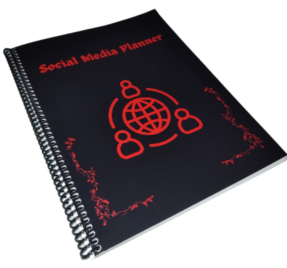 Gothic Social Media Planner - Dark Aesthetic Content Creator Journal & Weekly Posting Guide Posting Organizer,Dark Aesthetic Creator Journal