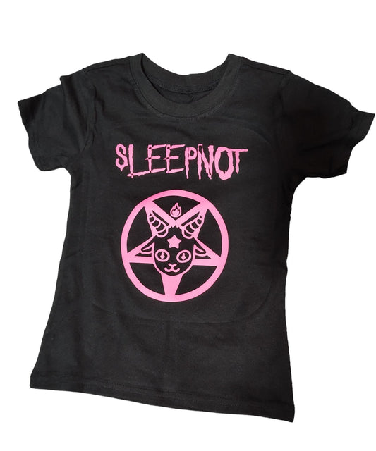 Sleepnot Metal Band Toddler Shirt - Funny Metal Band Parody Tee, Alt Baby & Kids Clothing, Alternative Kids Graphic Shirt, Alt Baby Outfit