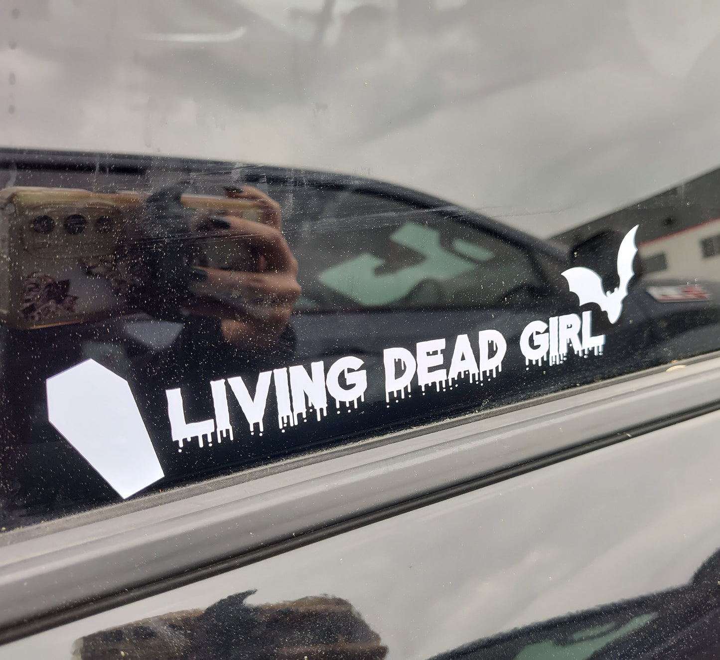 Living Dead Girl Decal - Waterproof Decal - Vinyl Car - Waterproof Sticker for Windows, Bumpers Laptops - Durable Weatherproof Goth Sticker