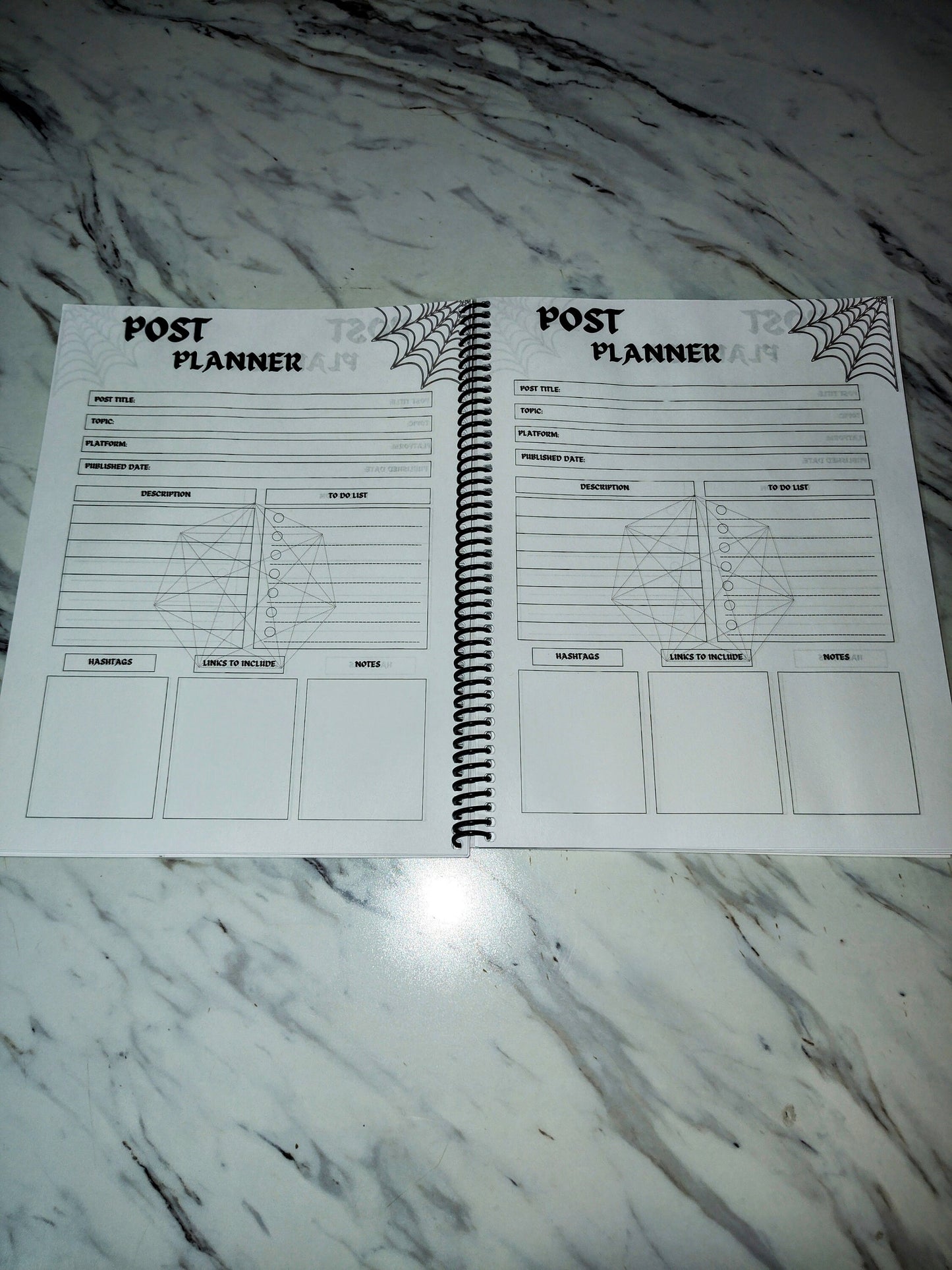 Gothic Social Media Planner - Dark Aesthetic Content Creator Journal & Weekly Posting Guide Posting Organizer,Dark Aesthetic Creator Journal