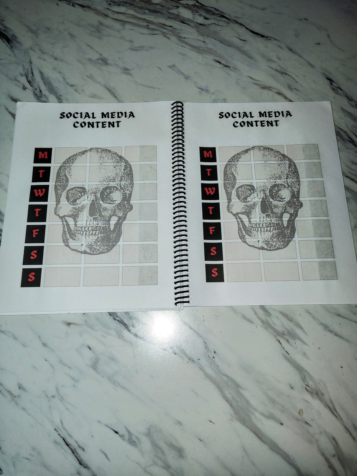 Gothic Social Media Planner - Dark Aesthetic Content Creator Journal & Weekly Posting Guide Posting Organizer,Dark Aesthetic Creator Journal