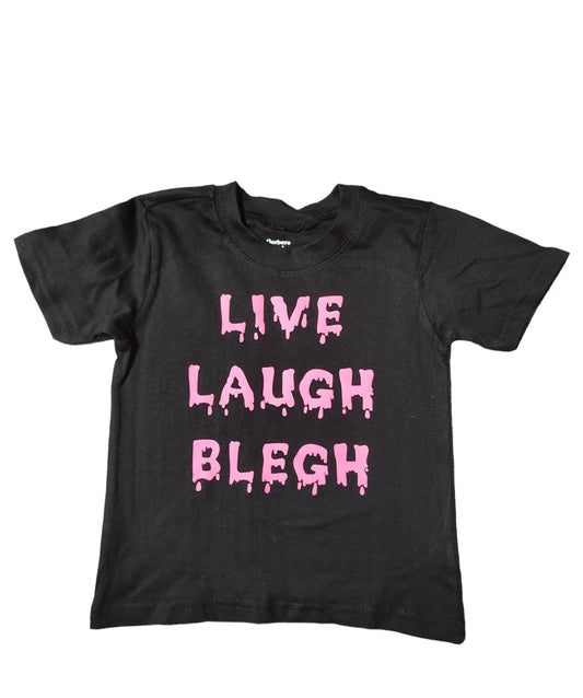 Live Laugh Blegh Metal Toddler Shirt - Funny Metal Kid Tee, Alternative Baby & Toddler Clothing, Hilarious Kid Clothes, Music Tee