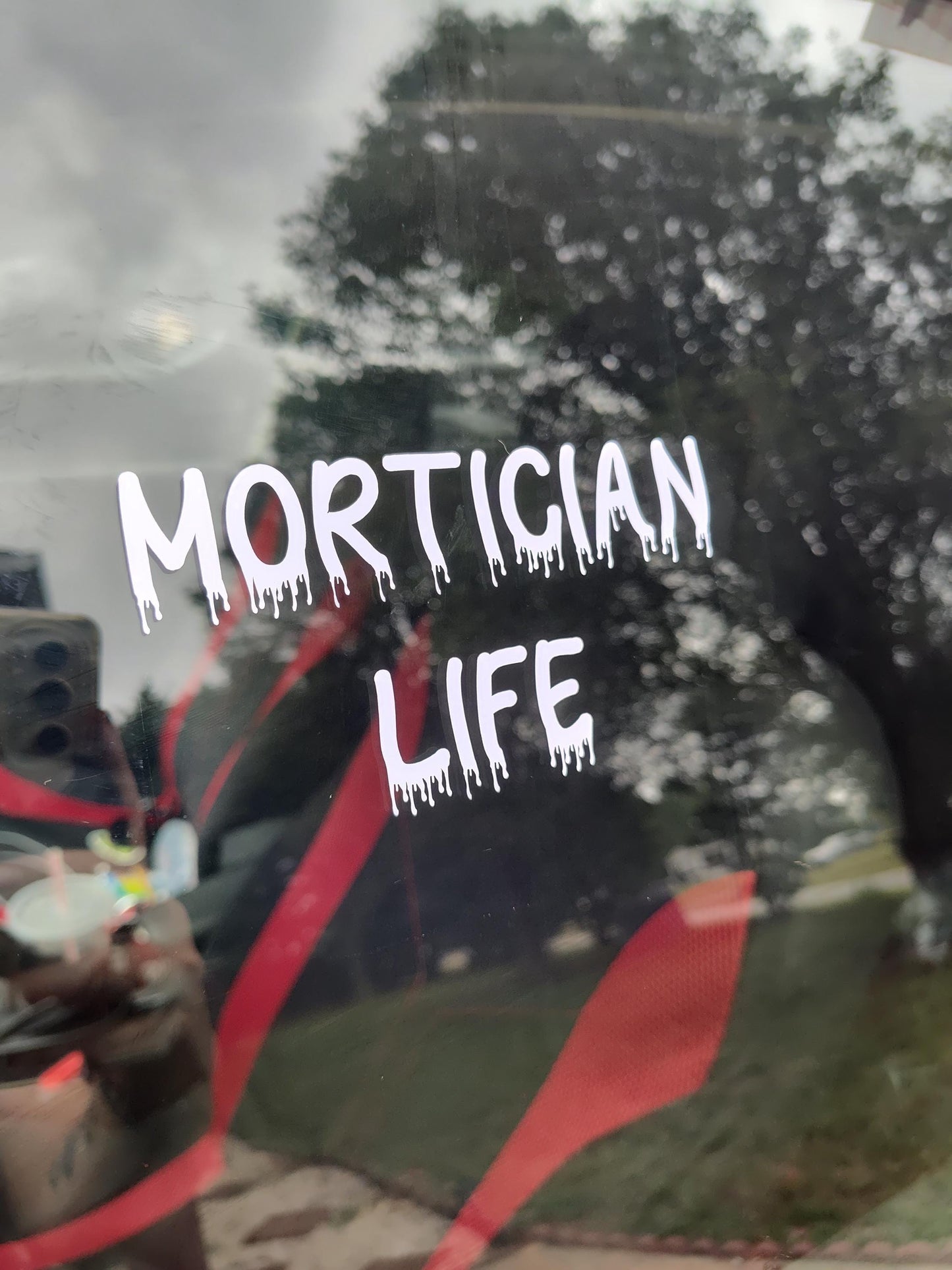 Mortician Life Decal - Vinyl Car - Waterproof Sticker for Windows, Bumpers Laptops - Durable Weatherproof Goth Car Accessories