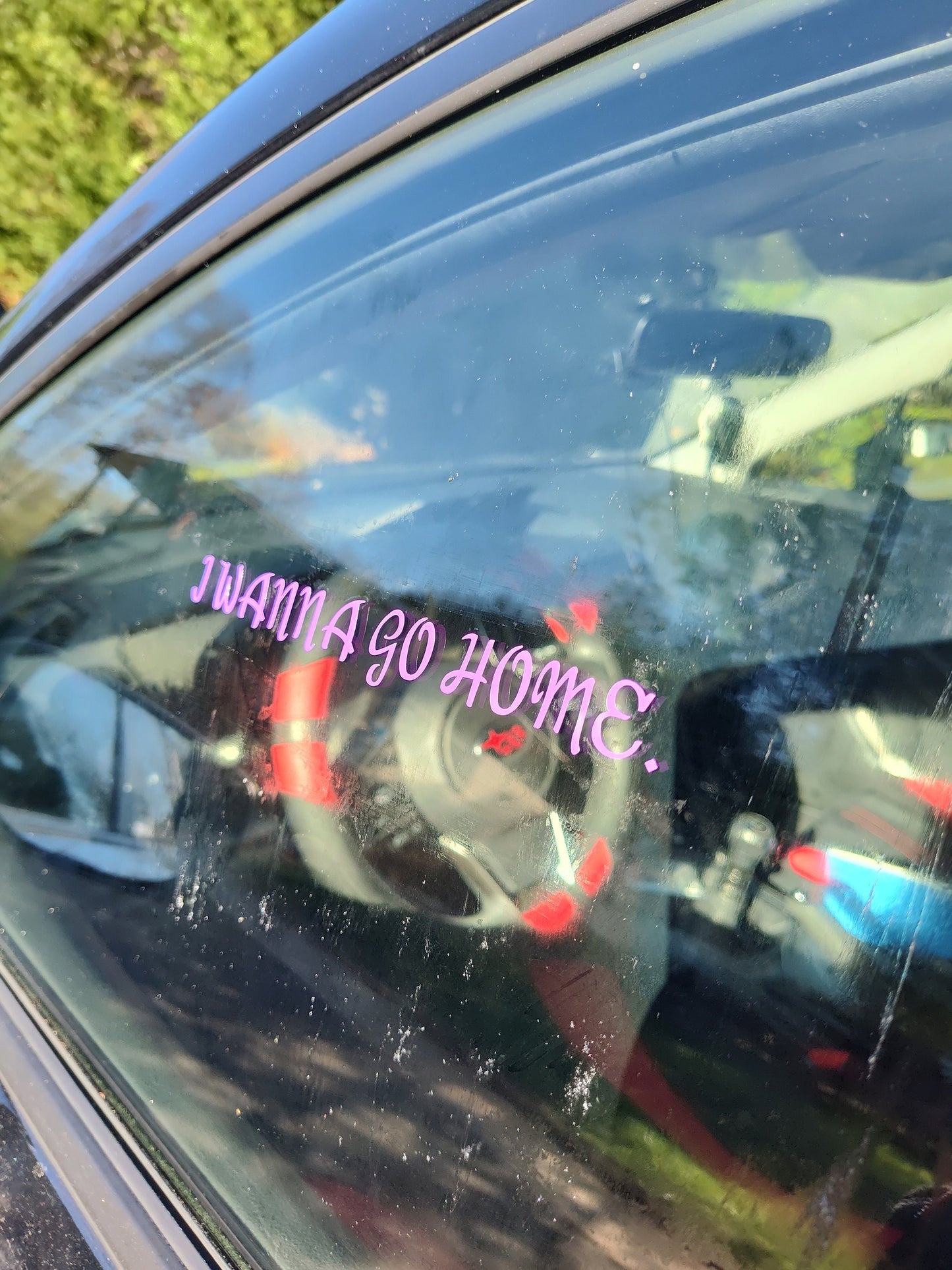 I Wanna Go Home Decal - Vinyl Car - Waterproof Sticker for Windows, Bumpers Laptops - Durable Weatherproof Sticker